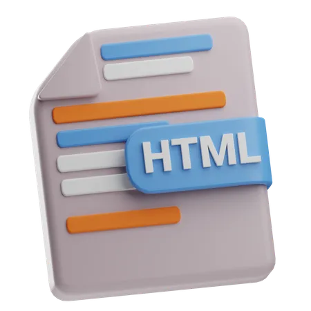 Html File  3D Icon