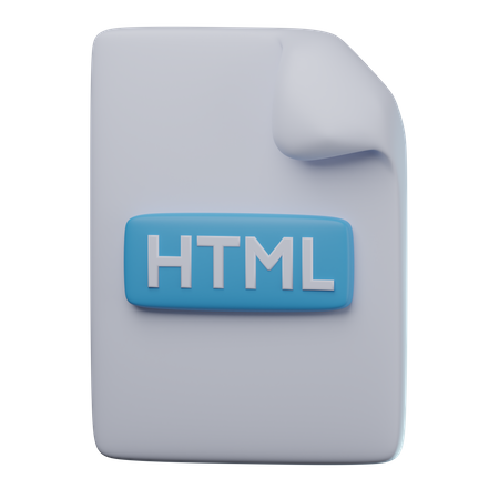 Html File  3D Icon