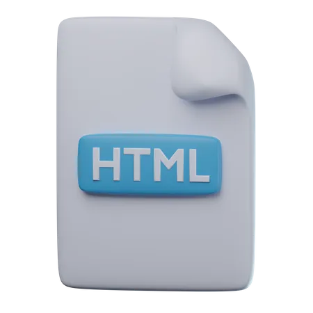 Html File  3D Icon