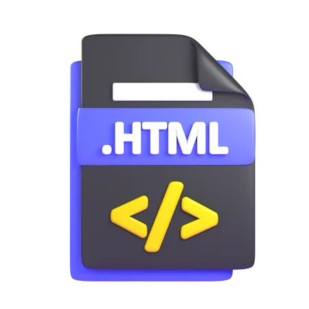 Html File  3D Icon