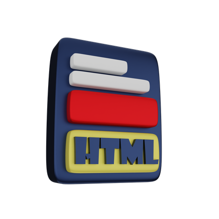 Html File  3D Icon