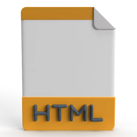 HTML File  3D Icon