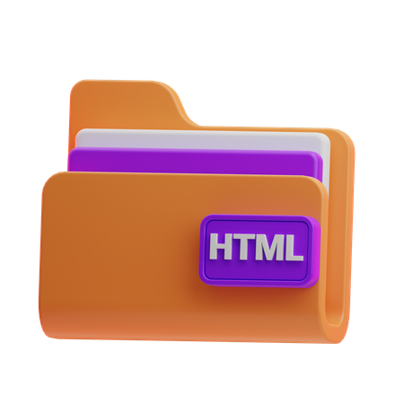 Html File  3D Icon