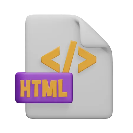 Html File  3D Icon