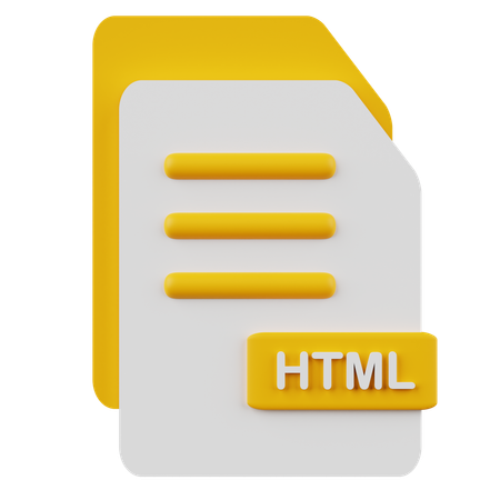 Html File  3D Icon