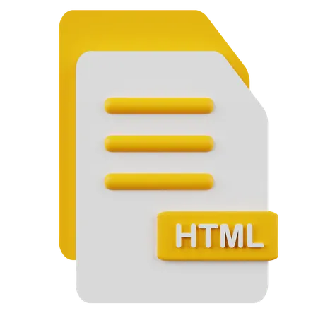 Html File  3D Icon