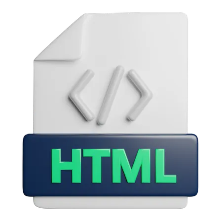 Html File  3D Icon