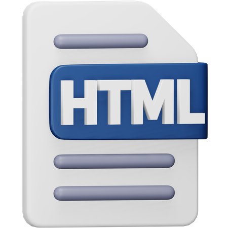 Html File  3D Icon