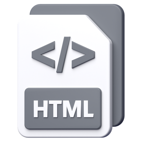 HTML File  3D Icon