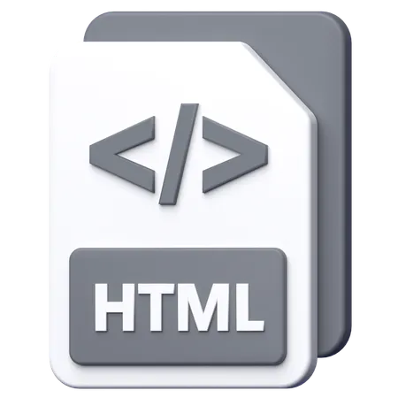 HTML File  3D Icon