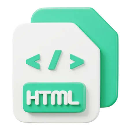 HTML File  3D Icon