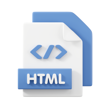 HTML File  3D Icon