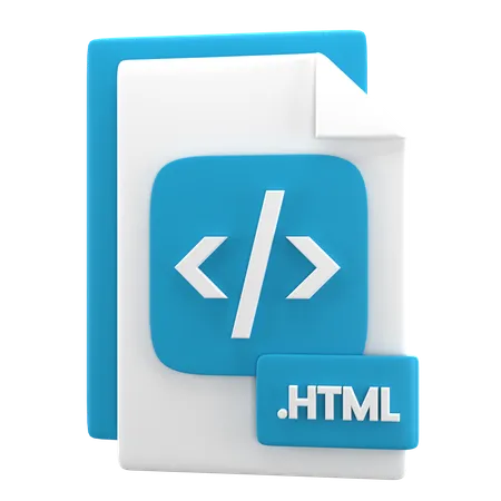 HTML File  3D Icon