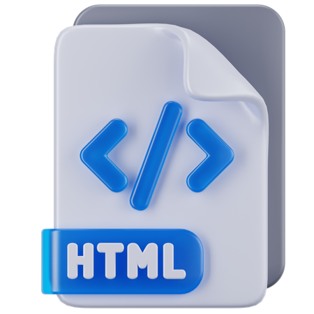 HTML File  3D Icon