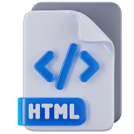 HTML File  3D Icon