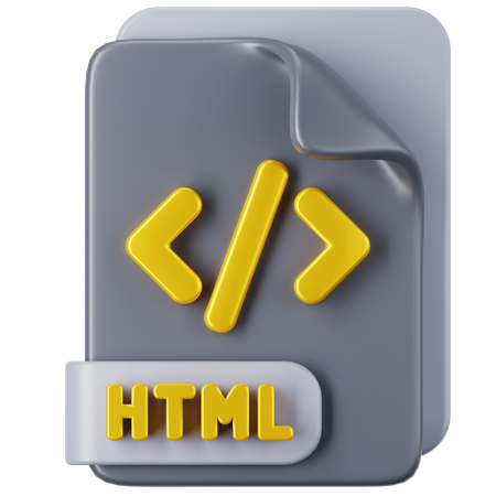 HTML File  3D Icon