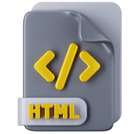 HTML File  3D Icon