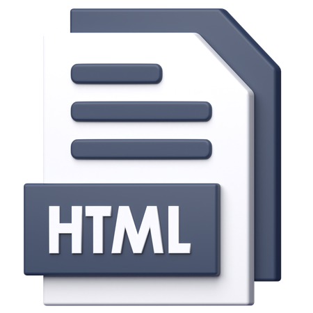 Html File  3D Icon