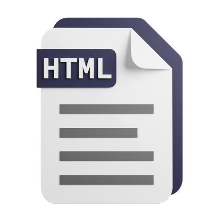 Html File  3D Icon