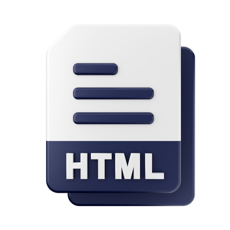 HTML File  3D Icon