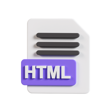 Html File  3D Icon