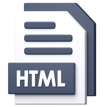 Html File  3D Icon