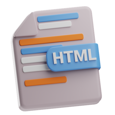 Html File  3D Icon
