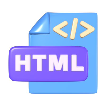 HTML File  3D Icon