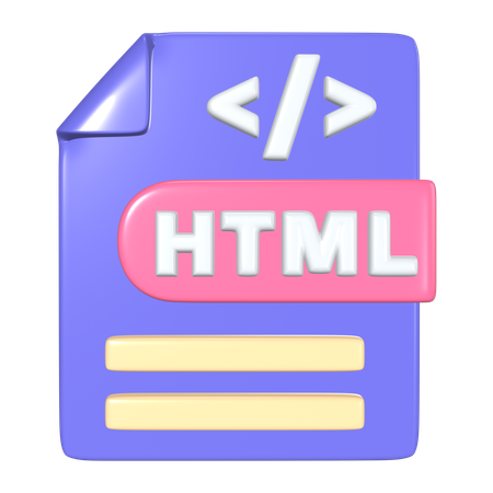 HTML File  3D Icon