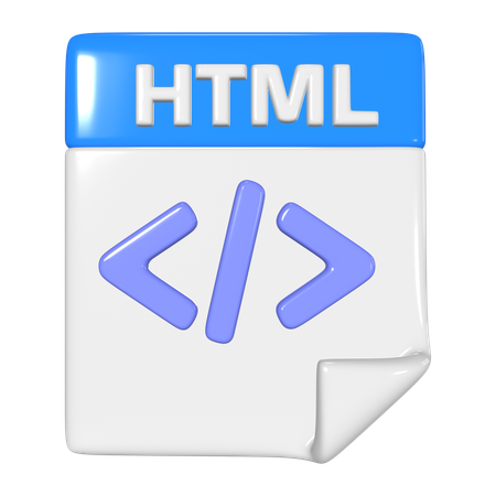 HTML File  3D Icon
