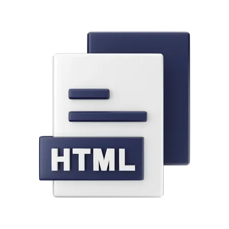 Html File  3D Illustration