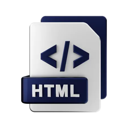 HTML File  3D Illustration
