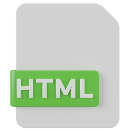 HTML File 3D Icon