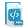 html document 3d logos