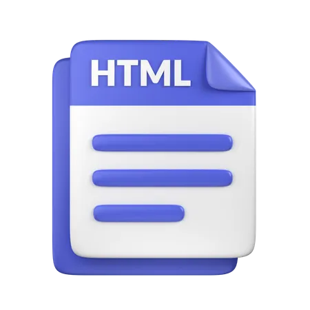 3 D HTML File Icon 3D Icon