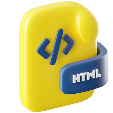 HTML 파일  3D Icon