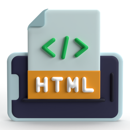 HTML File  3D Icon