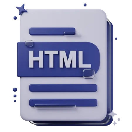 HTML File  3D Icon