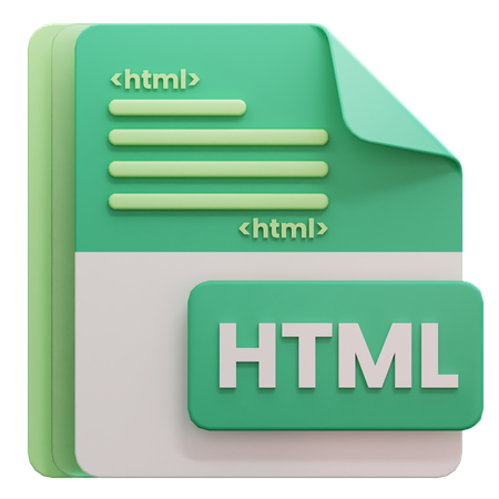 Html File Format  3D Icon