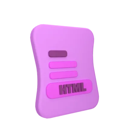 Html format  3D Icon