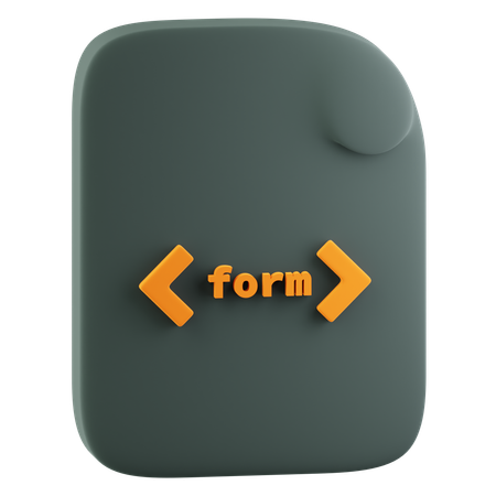 Etiqueta de lista de formularios html  3D Icon