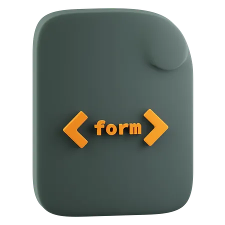 Etiqueta de lista de formularios html  3D Icon