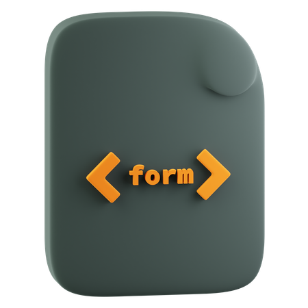 Balise de liste de formulaires HTML  3D Icon