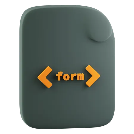 HTML FormList Tag  3D Icon