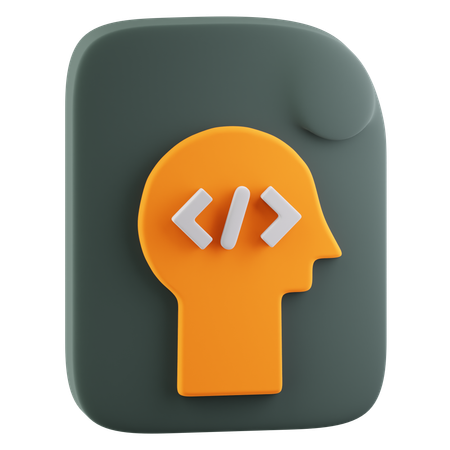 HTML Head  3D Icon