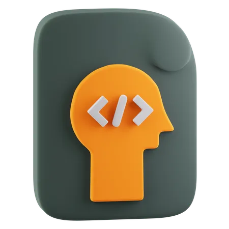 HTML Head  3D Icon