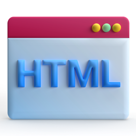 HTML 페이지  3D Icon