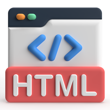 HTML Page  3D Icon