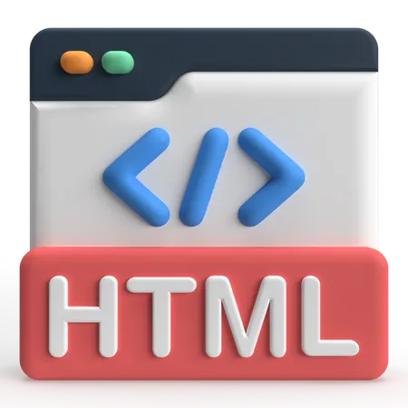 HTML Page  3D Icon