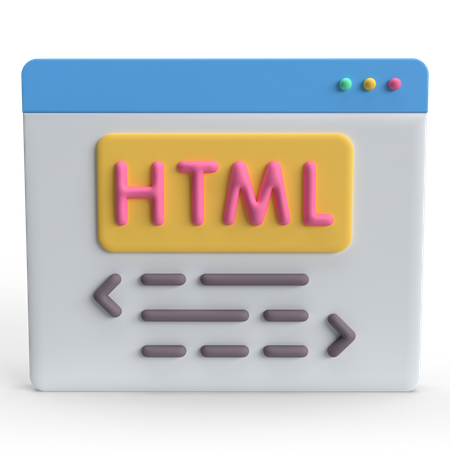 HTML Page  3D Icon